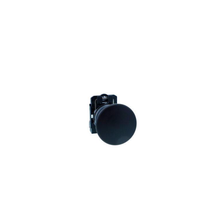 XB5AC21N Push button, Harmony XB5N XB7N, plastic, mushroom, black, 40mm, spring return, unmarked, 1 NO Schneider Electric xb5