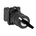 XB5AG21N Key selector switch, Harmony XB5N XB7N, plastic, black, 22mm, short handle, 2 position, stay put, left key release,