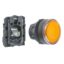 XB5AW35M1N Illuminated pushbutton, Harmony XB5N XB7N, plastic, flush, yellow, 22mm, spring return, 230V AC, 1 NO Schneider El
