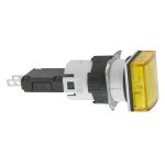 XB6CV5BB square yellow complete pilot light Ø16 with integral LED 12 24V Schneider Electric xb6 631 cpoda2016082 1500x1500