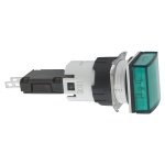 XB6CV3BB square green complete pilot light Ø16 with integral LED 12 24V Schneider Electric xb6 631 cpoda2016083 1500x1500