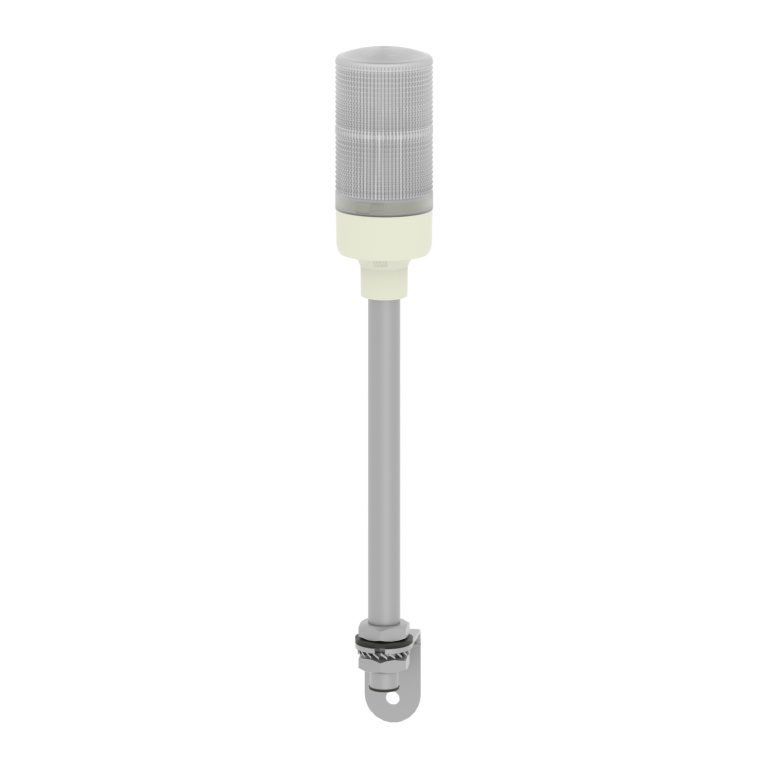 XVGB2S Tower Light RG 24V LED W. Buzzer Tube mounting with L bracket Schneider Electric xvgb2s front 1500x1500
