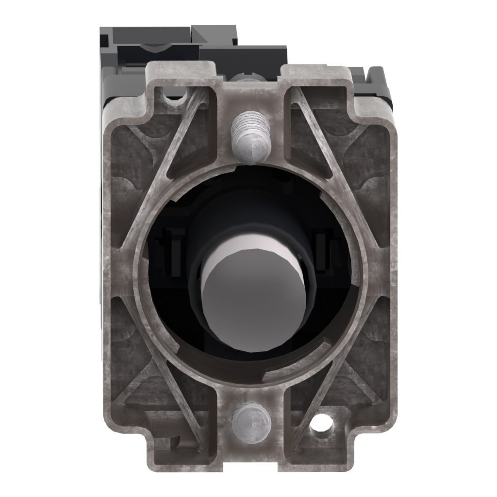 ZB2BWM11C metal series pushbutton base 380V AC-50HZ LED white-1NO contact-IEC640947-5-1 Schneider Electric zb2bwb11c front 20