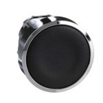ZB4BA2 Push button head, metal, flush, black, Ø22, spring return, unmarked Schneider Electric zb4ba2 da19 web