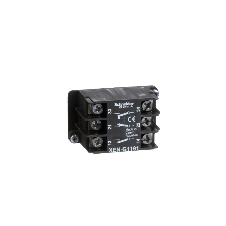 XENG1191 spring return contact block 1 NC 2 NO front mounting Schneider Electric xeng1191 web