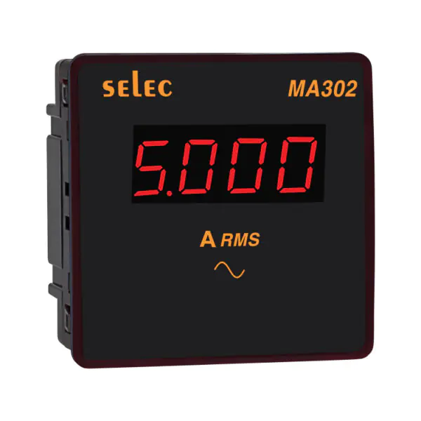 MA302 LED Ammeter, 96x96mm Selec ma302 webshop 7b2f77ec0dd7be41ab95b9d321faa639