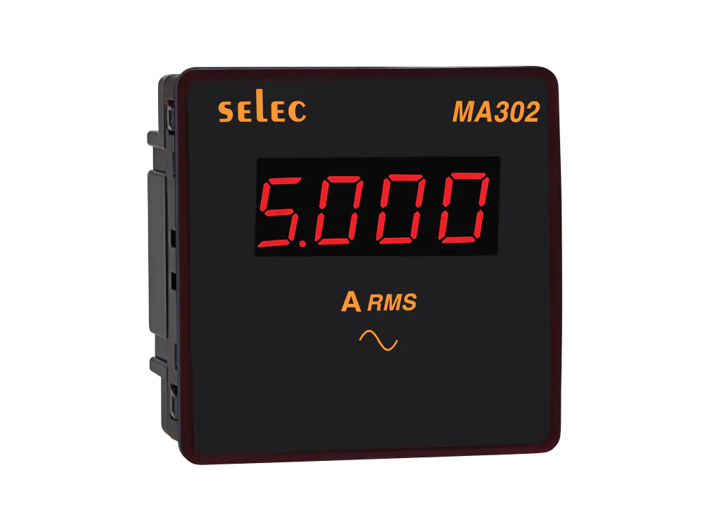 MA302 LED Ammeter, 96x96mm Selec ma302 webshop 7b2f77ec0dd7be41ab95b9d321faa639