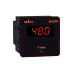 MV205 LED Voltmeter, 72x72mm Selec mv205 webshop 1276b7069cb2a84f9ca100551e921574
