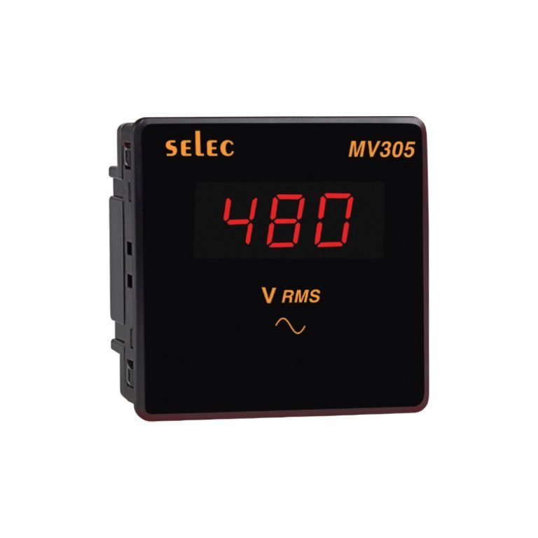 MV305 LED Voltmeter, 96x96mm Selec mv305 webshop e3d64b6d3dcd433d040e12285e137d3c