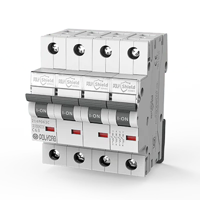GMM204P008 4 Pole FP 63Amps MCB Polycab polycab 4p mcb