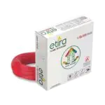 6Sqmm, Red POLYCAB ETIRA PVC INSULATED SINGLE CORE CABLE polycab etira red