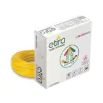 6Sqmm, Yellow POLYCAB ETIRA PVC INSULATED SINGLE CORE CABLE polycab etira yellow