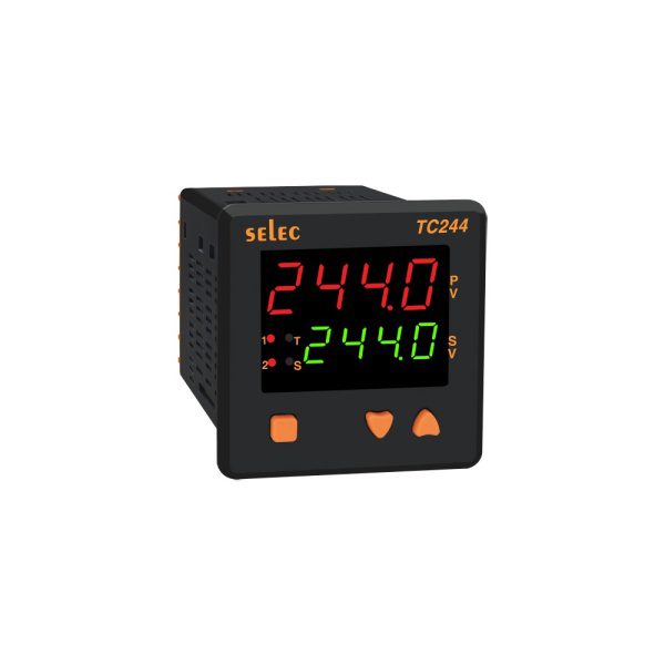 TC244AX Dual Display, Dual Set Point, Relay SSR Relay Output, 72X72 mm Selec tc244ax web 9e4bd3c2b79a2b6b66229aabaabdd336