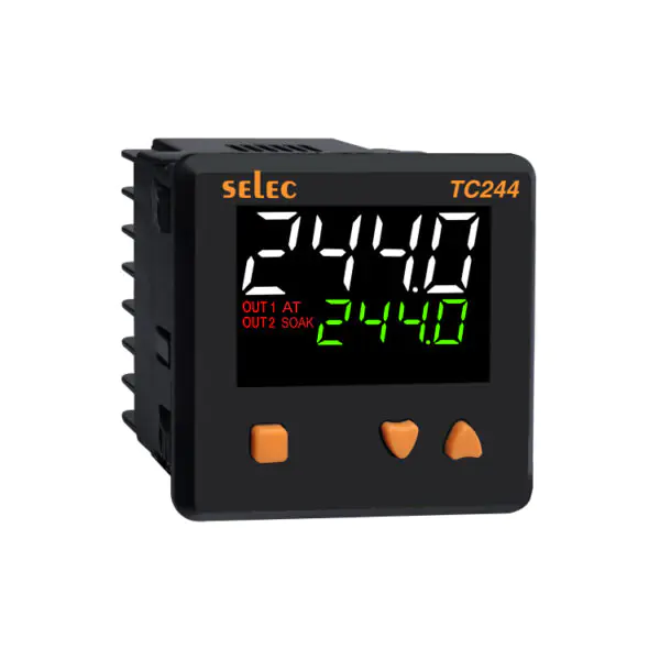 TC244CX White Green Display, 2 relay output, 72X72mm Selec tc244cx web 3728aa422cc3bc723cd9e63e96218383