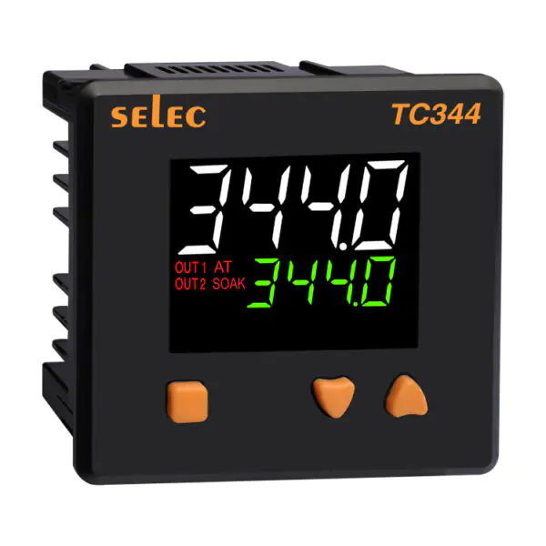 TC344CX White Green Display, 2 relay output, 96X96mm Selec tc344cx web d5d5d4dc0d33bec3485e4b0f895e9270