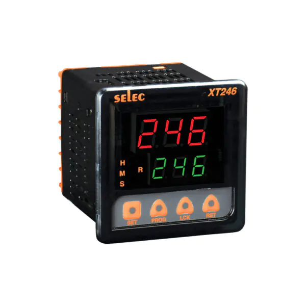 XT246 DUAL DISPLAY, 9 TIME RANGES, 72X72MM Selec xt246 6eb0fb194c05634a8caa85e2caf752fe