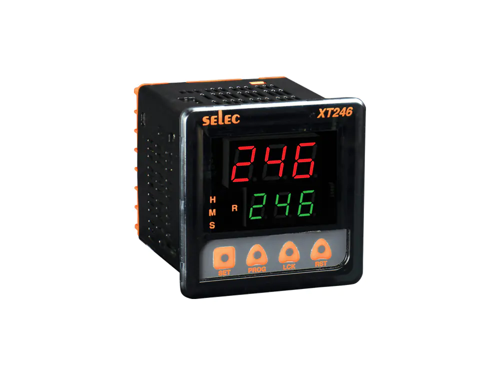 XT246 DUAL DISPLAY, 9 TIME RANGES, 72X72MM Selec xt246 6eb0fb194c05634a8caa85e2caf752fe