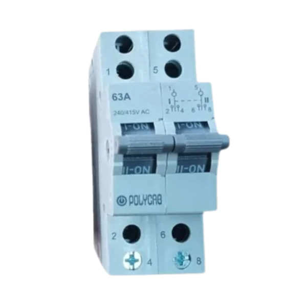 GMC102P001 2 Pole DP 25Amps Changeover Switch Polycab ch2p