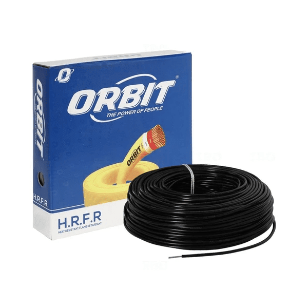 6Sqmm Black, Orbit Multistrand HRFR 90mts 1 sqmm black orbit electrical wire 500 500 photoroom