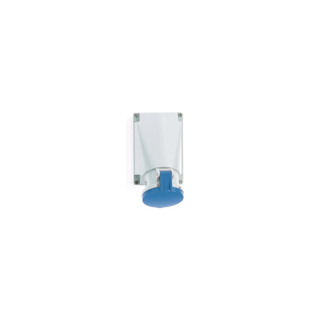 63 Amp 3 Pin Surface Mounting Socket Neptune Bals Splash Proof IP-44 1104 Image