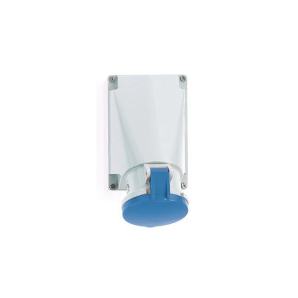 63 Amp 3 Pin Surface Mounting Socket Neptune Bals Splash Proof IP-44 1104 Image