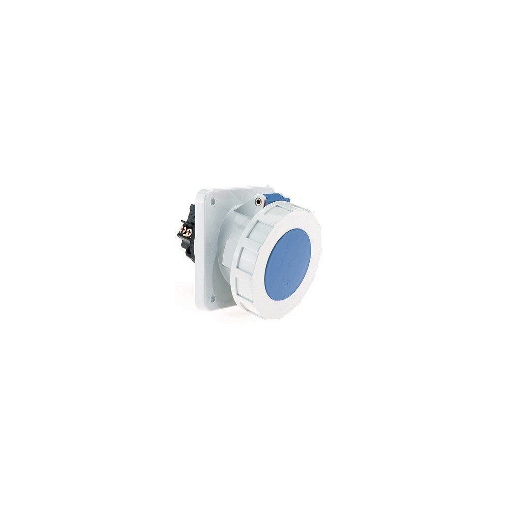 125 Amp 3 Pin Panel Mounting Socket Outlet Angled Neptune Bals Water Tight IP 67 12100 12001 ip 67 socket outlet angled