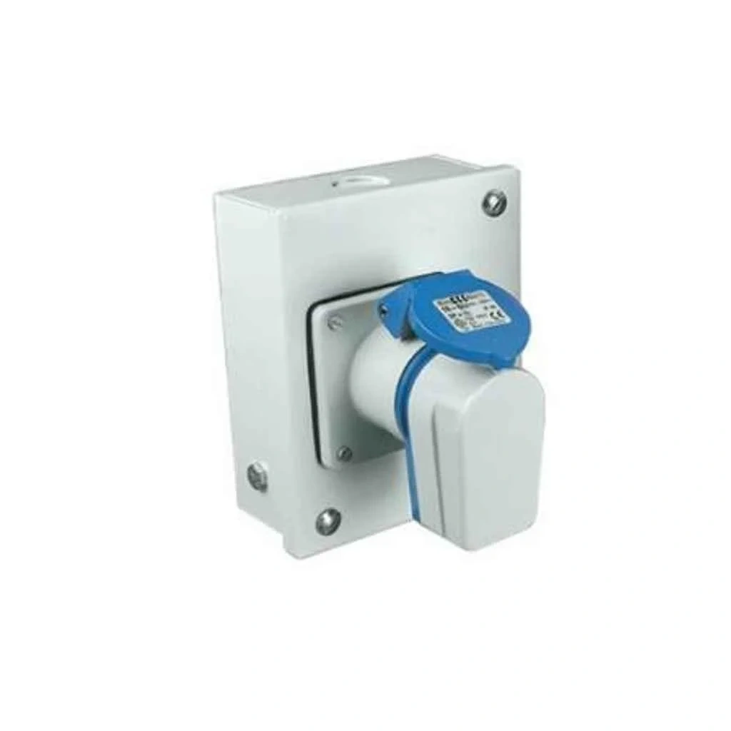32 Amp DP 3 Pin Domestic AC Industrial Outlet Splash Proof IP 44 Neptune Bals 1202dp dp