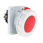 125 Amp 5 Pin Panel Mounting Socket Outlet Angled Neptune Bals Water Tight IP 67 12108 12108 ip 67 socket outlet straight 5 p