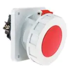 125 Amp 5 Pin Panel Mounting Socket Outlet Angled Neptune Bals Water Tight IP 67 12108 12108 ip 67 socket outlet straight 5 p