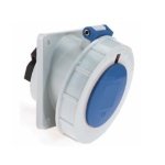 16 20 Amp 3 Pin Panel Mounting Socket Outlet Angled Neptune Bals Water Tight IP 67 1266 Image