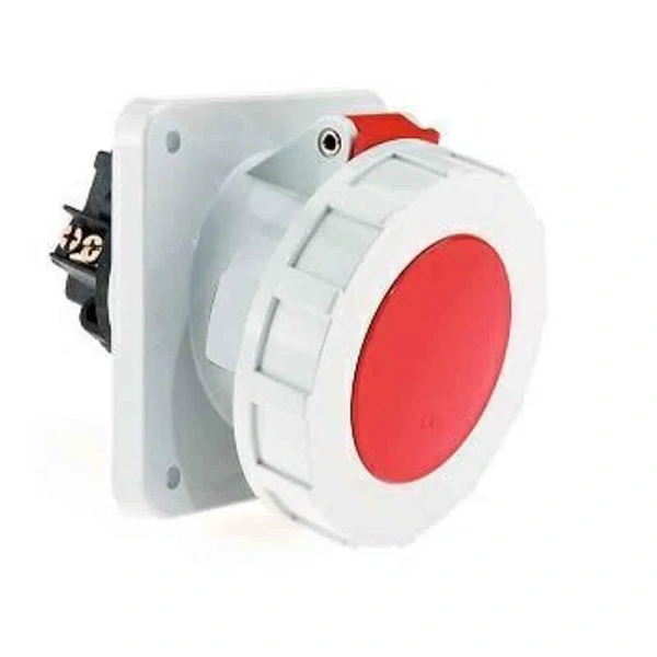 32 Amp 5 Pin Panel Mounting Socket Outlet Angled Neptune Bals Water Tight IP 67 1288 Image