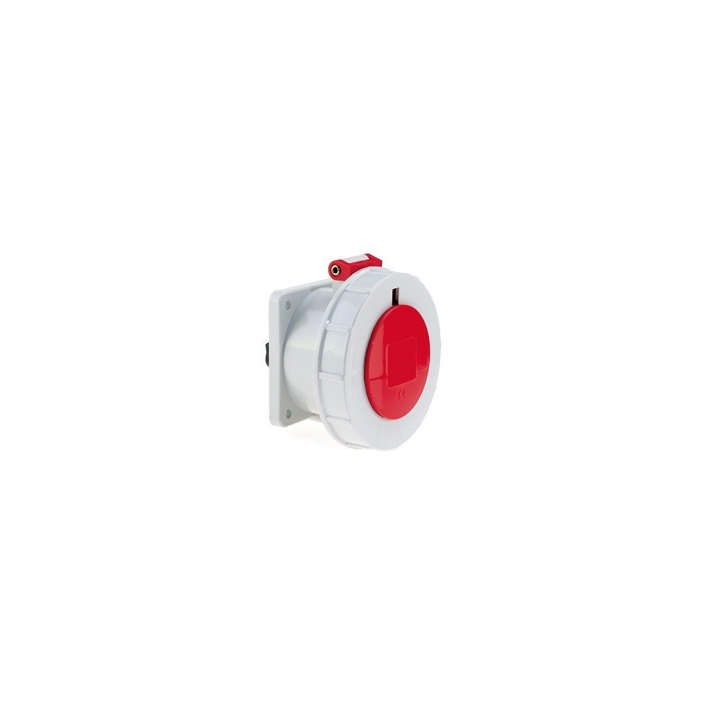 63 Amp 4 Pin Panel Mounting Socket Outlet Straight Neptune Bals Water Tight IP 67 13100 13028 ip 67 soucket outlet straight 5