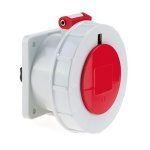 63 Amp 4 Pin Panel Mounting Socket Outlet Straight Neptune Bals Water Tight IP 67 13100 13028 ip 67 soucket outlet straight 5