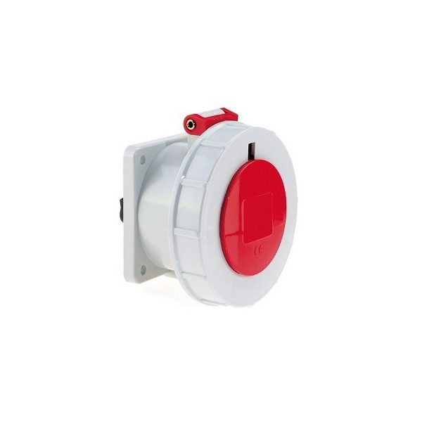63 Amp 4 Pin Panel Mounting Socket Outlet Straight Neptune Bals Water Tight IP 67 13100 13028 ip 67 soucket outlet straight 5