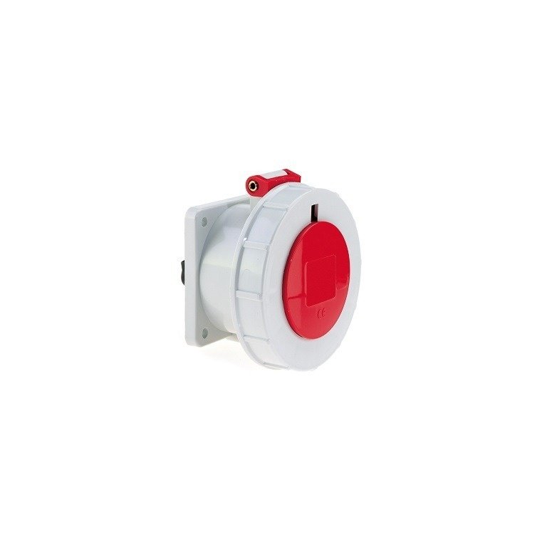 63 Amp 4 Pin Panel Mounting Socket Outlet Straight Neptune Bals Water Tight IP 67 13100 13028 ip 67 soucket outlet straight 5