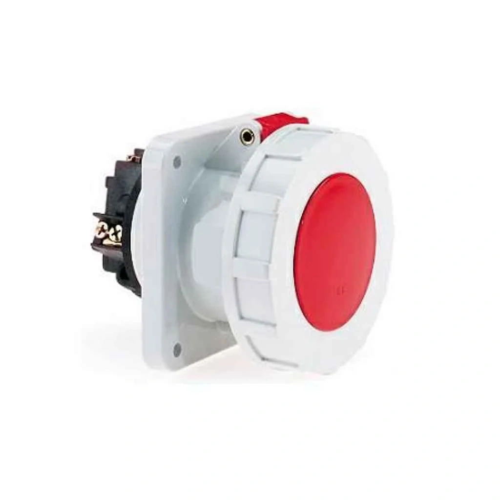 32 Amp 5 Pin Panel Mounting Socket Outlet Straight Neptune Bals Water Tight IP 67 1370 Image