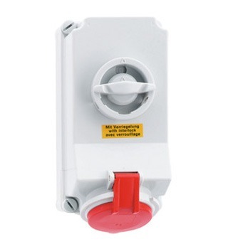 16043 32 Amp 5 Pin Surface Mounting Neptune Bals Splash Proof IP-44 16043 Image