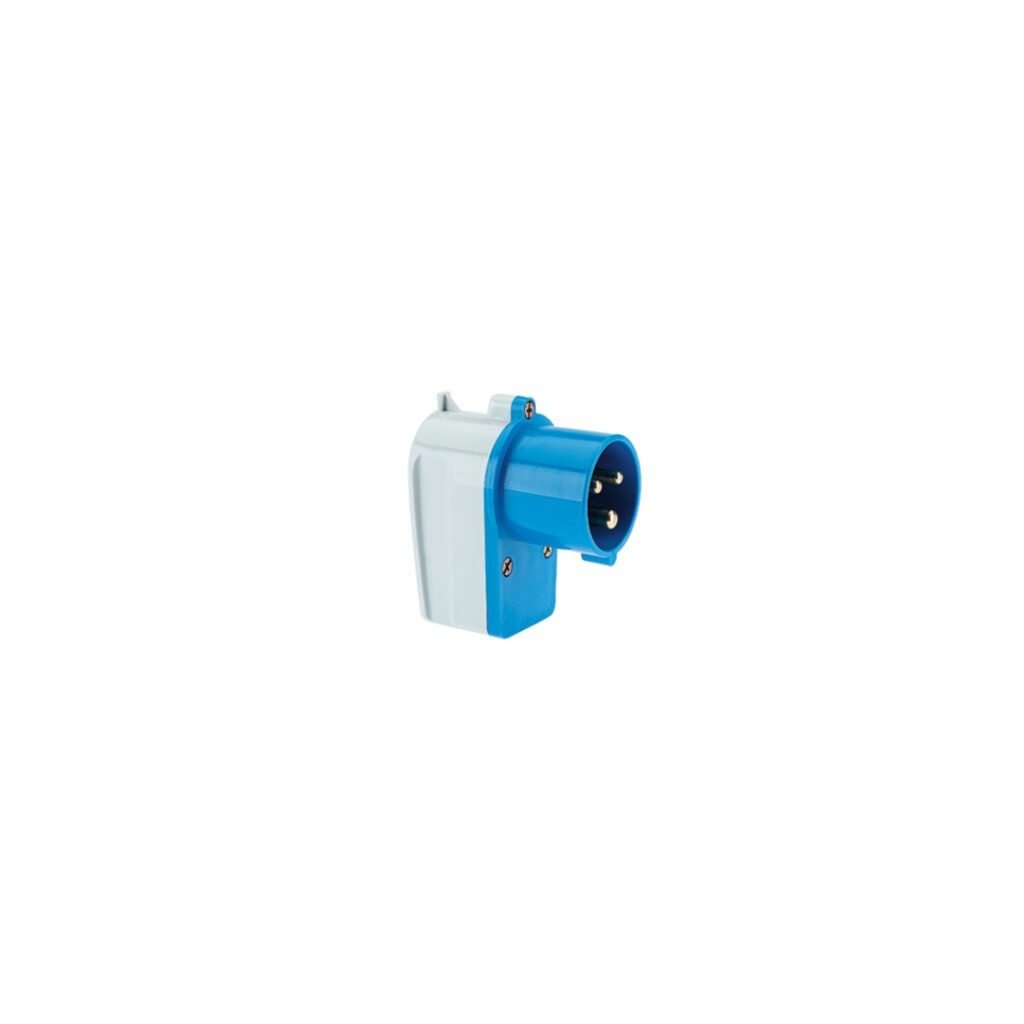 16 20 Amps 3 Pin Angled Plug With Short Cable Neptune Bals Splash Proof IP 44 231 Image