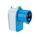 16 20 Amps 3 Pin Angled Plug With Short Cable Neptune Bals Splash Proof IP 44 231 Image