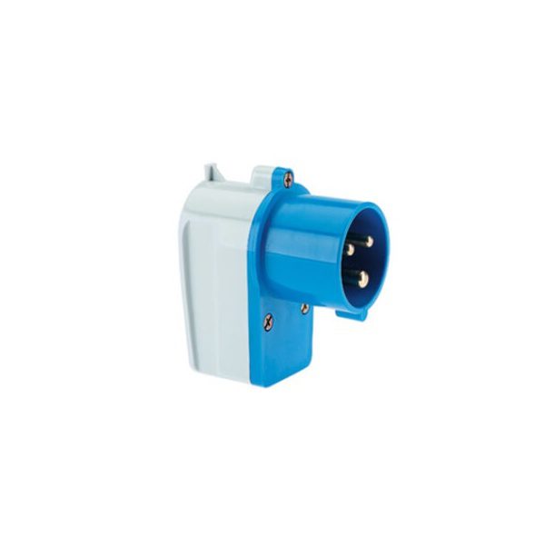 16 20 Amps 3 Pin Angled Plug With Short Cable Neptune Bals Splash Proof IP 44 231 Image