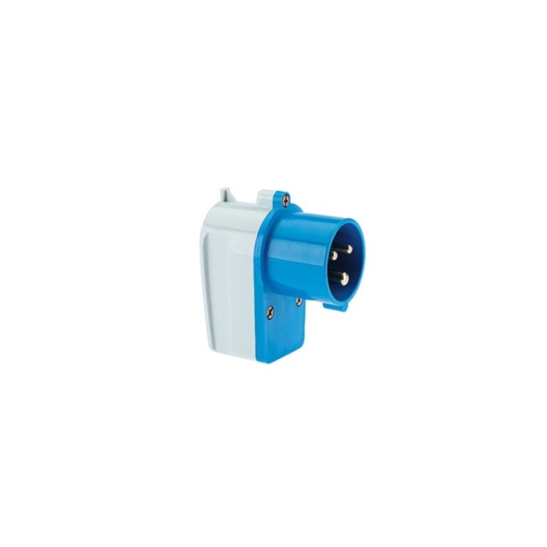 16 20 Amps 3 Pin Angled Plug With Short Cable Neptune Bals Splash Proof IP 44 231 Image