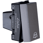 1M Bell Push Switch With Indicator Graphit Grey Special 7 Lisha 7003 Image