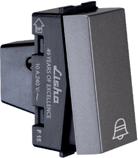 7002 1M Bell Push Switch With Indicator Graphit Grey Special 7 Lisha 7003 Image