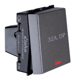 2M 32A DP Switch With Indicator Graphit Grey Special 7 Lisha 7010 Image