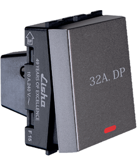 7010 2M 32A DP Switch With Indicator Graphit Grey Special 7 Lisha 7010 Image