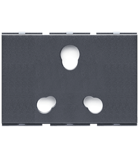 7016 3M -16Amp 2 in 1 Socket with Safety Shutter Graphit Grey Special 7 Lisha 7016 Image