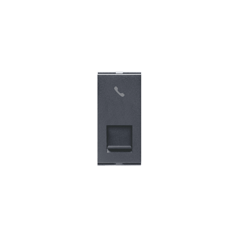 1M 2Line Jack RJ 11 with Shutter Graphit Grey Special 7 Lisha 7027 Image