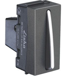 7400 10A 1W Switch With Indicator Graphit Grey Slimz Lisha 7401 Image