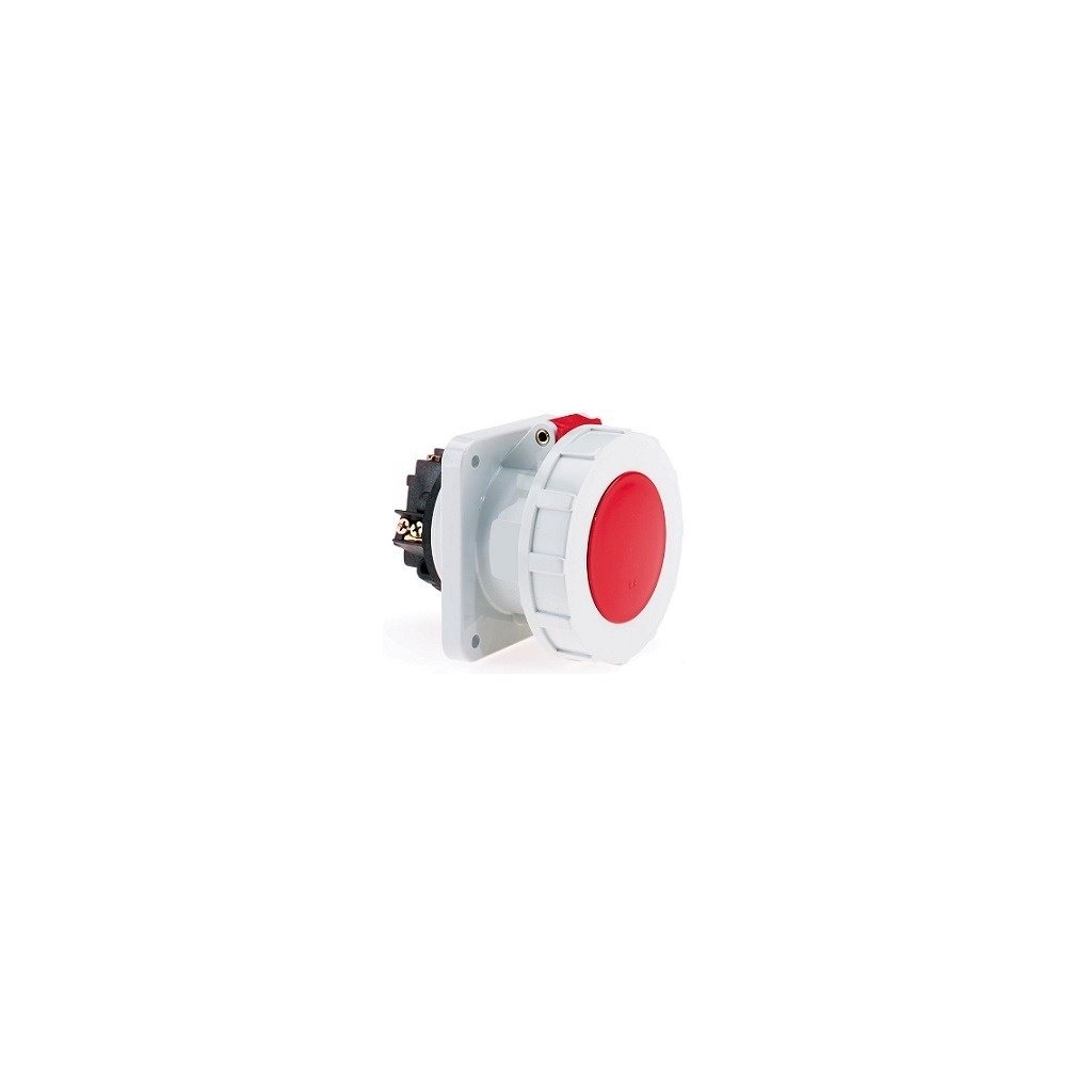 63 Amp 5 Pin Panel Mounting Socket Outlet Straight Neptune Bals Water Tight IP 67 13104 db 13104 en