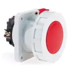 63 Amp 5 Pin Panel Mounting Socket Outlet Straight Neptune Bals Water Tight IP 67 13104 db 13104 en